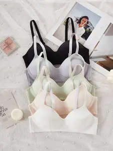 2026 New 5-Piece Comfortable Minimalist No-Wire Skin-Friendly Bra Set, Multi-Color Match, Unrestricted Feel, Women's Underwear