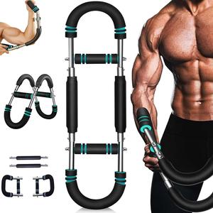 Arm Trainer , 60-110lb Adjustable Chest Workout Equipment, Men's Arm Strength Trainer, Portable Spring Resistance Power Twister Bar, for Home Workout Equipment Hand Grip Strengthener