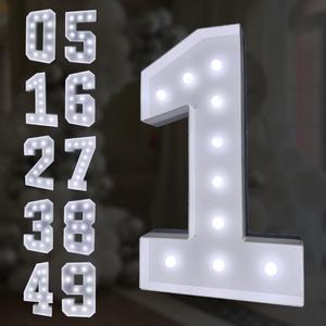 light up number/letter (1 set), battery required led light up number, giant number for birthday party decorations, anniversary graduation party room decor, home decor