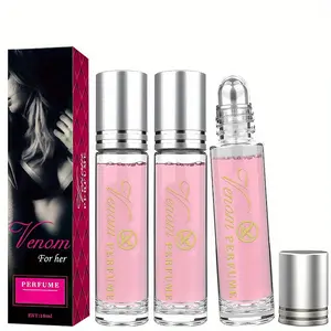 3-piece set of women's perfume, pheromone perfume, long-lasting perfume for women, portable roll-on perfume, attract him, the ideal gift for your girlfriend.