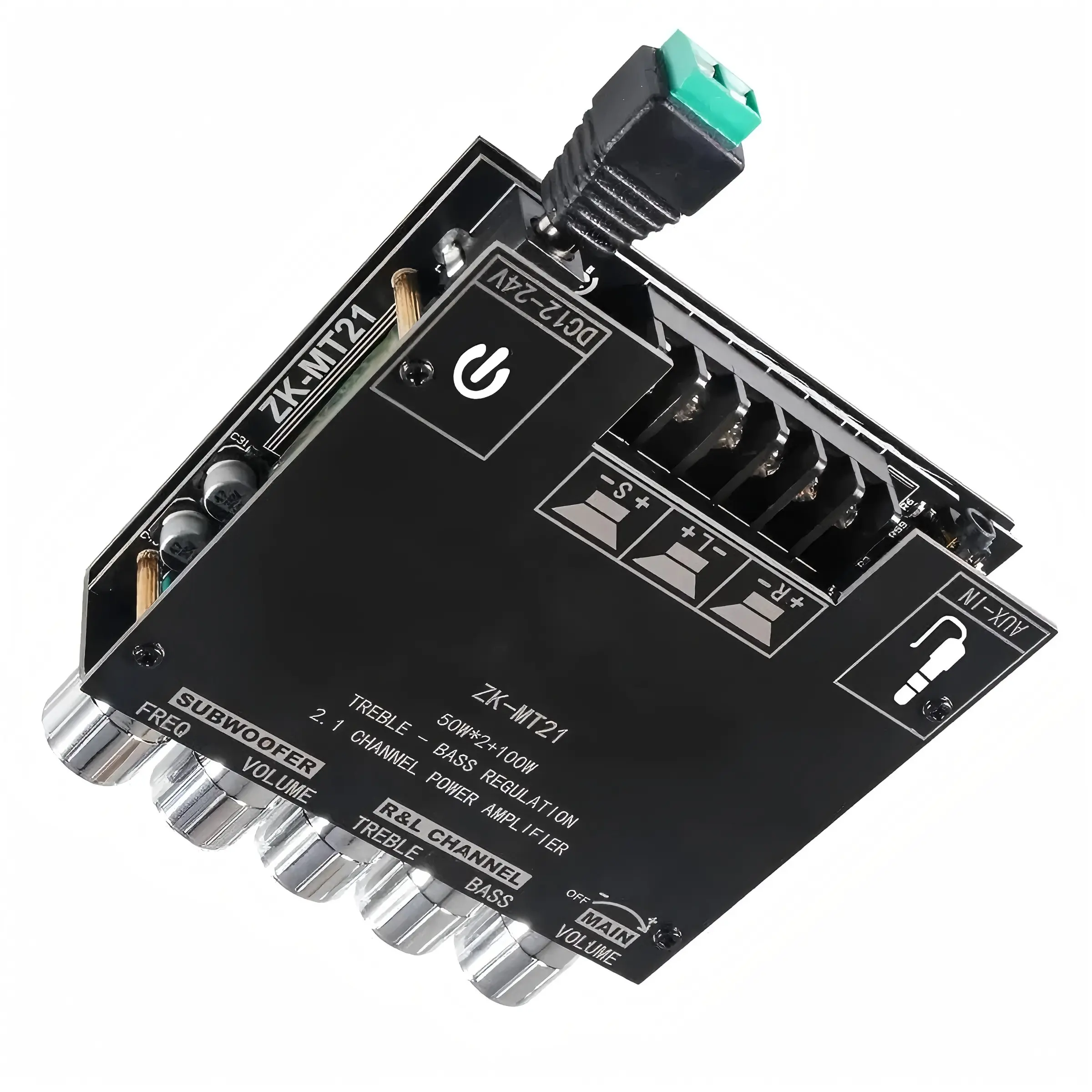 DIY 2.1 Channel Audio Receiver Power Amplifier Module, 50w X 2 + 100w BT Stereo Amplifier Board, Portable HiFi Speaker System, Subwoofer Power Amp
