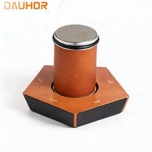 Magnetic roller knife sharpening set, wooden handle sharpening stone, including 1 base and 1 sharpener, equipped with diamond and ceramic sharpening discs, small kitchen knife sharpener with adjustable angles of 15°/20°