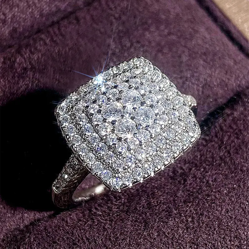 Women's Elegant Artificial Zircon Ring, Copper Zirconia, Wedding Engagement Anniversary Party Accessory Gift, Fashion Jewelry for All Seasons, Cubic Zirconia Rings, Beautiful Rings