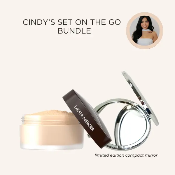 Laura Mercier Cindy's Set On-The-Go Bundle - Compact Mirror, Setting Powder