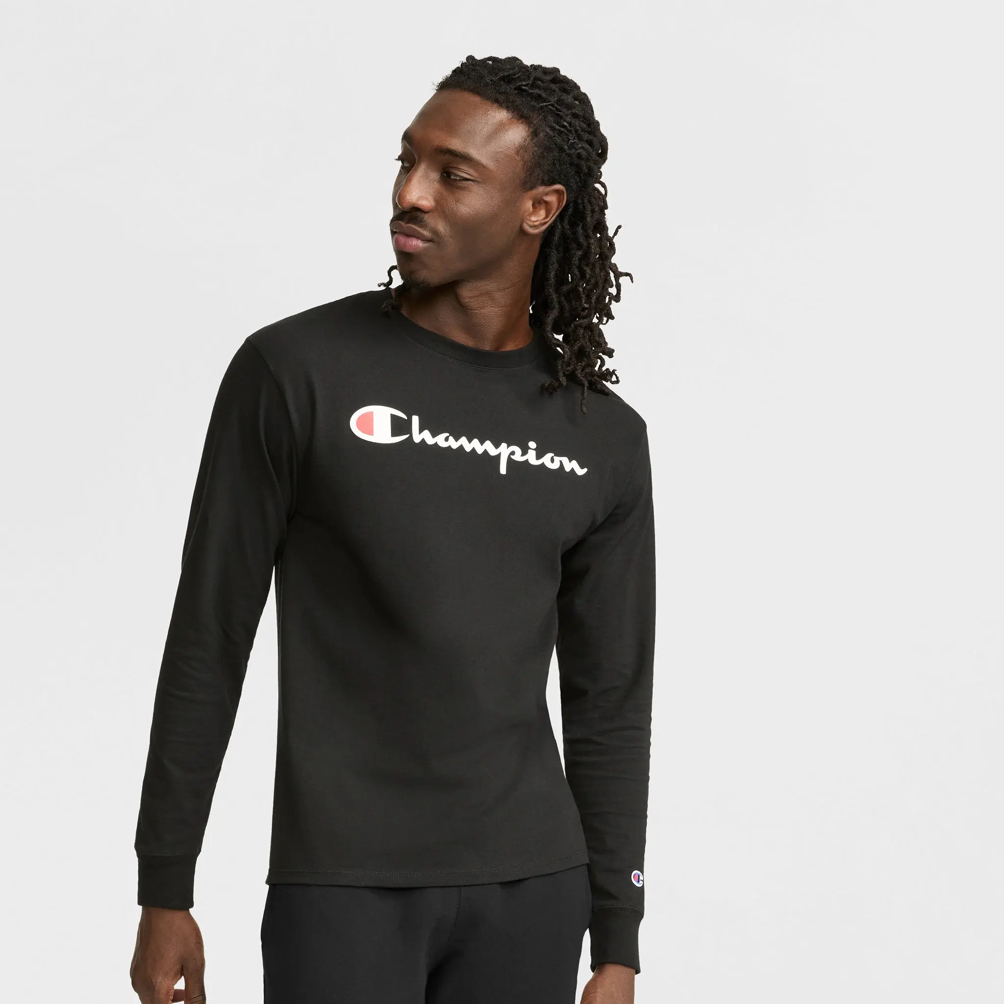 Champion Classic Graphic Long-Sleeve T-Shirt, Script Logo