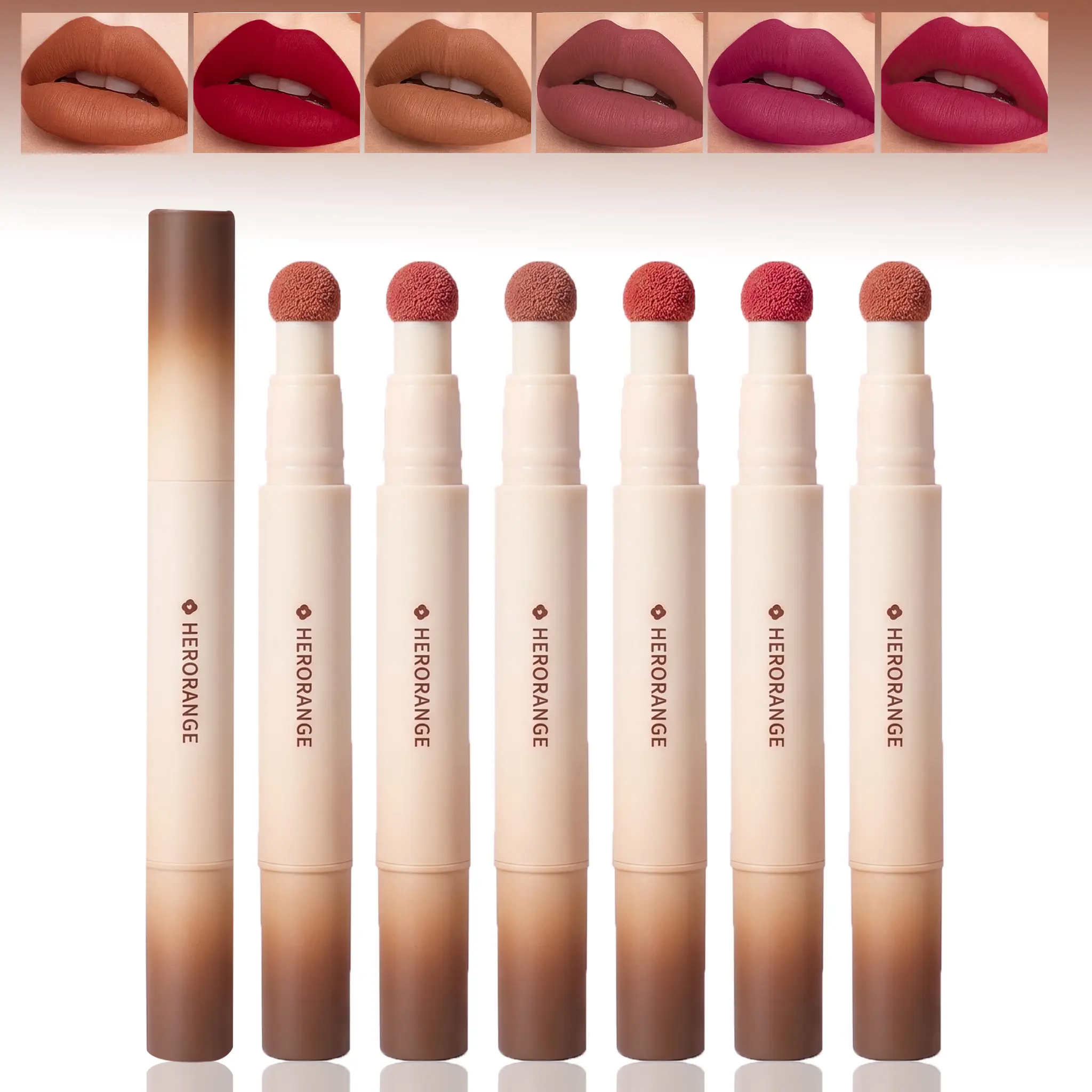 6-Piece Velvet Matte Lip Crayon Set - Lip Products Makeup, Waterproof Long-Lasting Lippie Stick, Non-Drying Natural Nude Stain, Silky Lipstick, Fall Gift for Teens (Daytime to Halloween Shades), Matte Stain