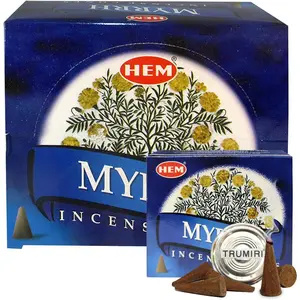 Myrrh Incense Cones and Cone Incense Burner Bundle Insence Insense Hem Incense TRUMIRI