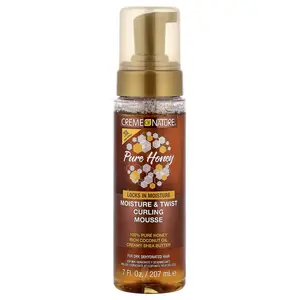 Creme Of Nature Pure Honey, Moisture & Twist Curling Mousse, For Dry, Dehydrated Hair, 7 fl oz (207 ml)