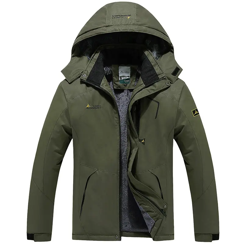 Men's Ski Snow Jacket Warm Winter Waterproof Coat Snowboard Rain Jacket Hooded Windproof Windbreaker