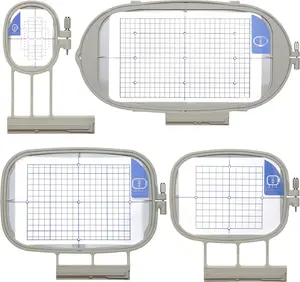 New brothread Embroidery Machine Hoop 4 in 1 Set (SA437+SA438+SA439+SA441) for Brother Innovis NQ3600D/3500D NQ1700E/1600E/1400E VE2200 4000D 1500D V7 V5 V3 VM5200/6200D BabyLock Ellegante/Aventura Hand Embroidered cross stitch