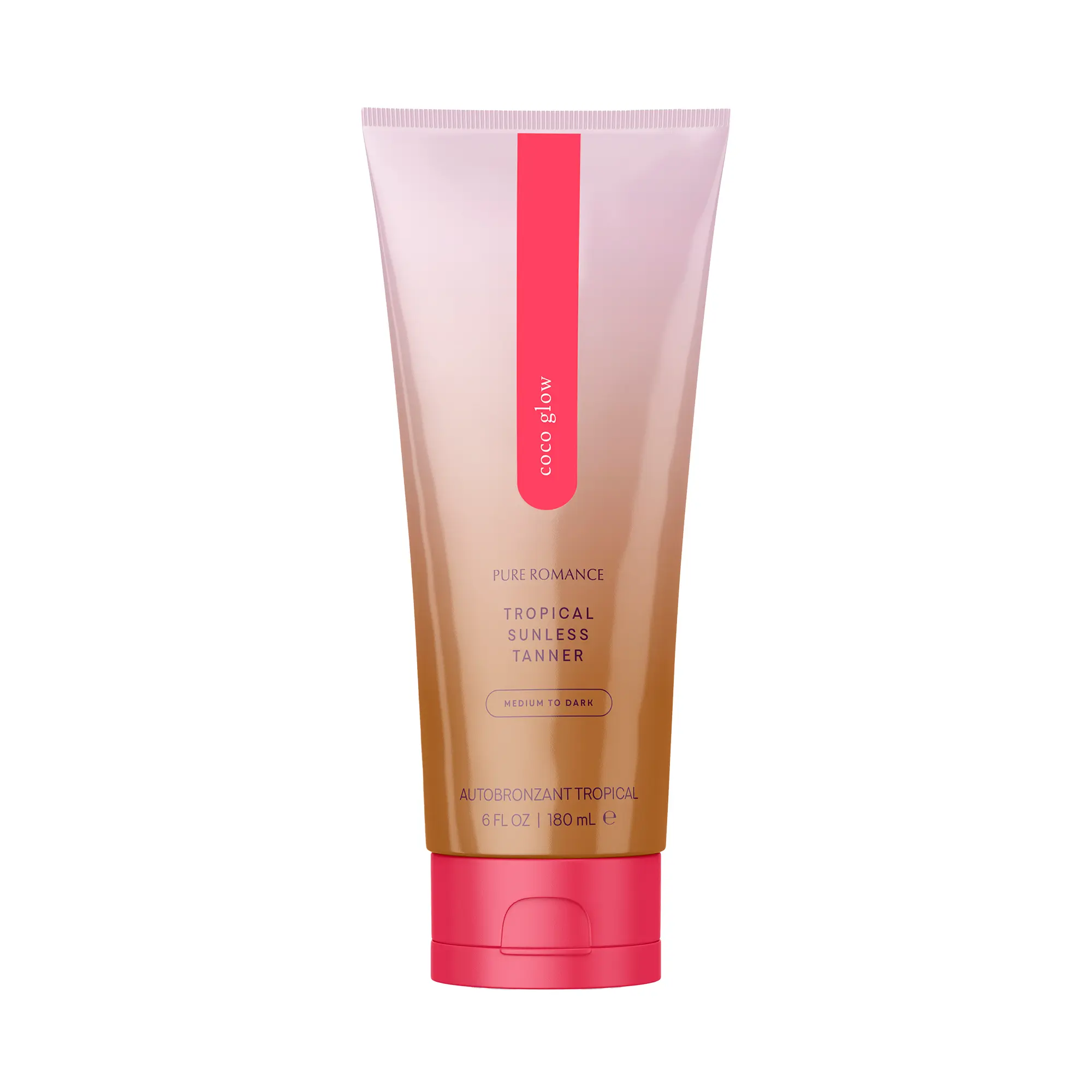 Pure Romance Coco Glow Tropical Sunless Tanner, Medium to Dark, 6 Fl Oz