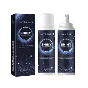 JAYSUING Shiny Glitter Spray 60ml Collarbone Hair Highlighter for Halloween Party Nightclub Makeup Sparkle Powder honey glow lemon turmeric soap Brightening vitacilina  facial Coverage Nozzle doxycyline  for  acne firmer skin alpyn  glow