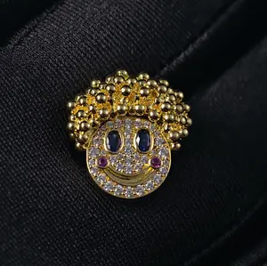 Smiley Face Stud Earrings 18K Gold / White Gold Plated Iced Out Luxury Unisex Earrings, Streetwear, Hip Hop, Party Jewelry, Daily Wear, Gift for Men Women