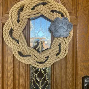 Dog print 22” anchor wreath Gift Decor Hangable Decoration pet collar