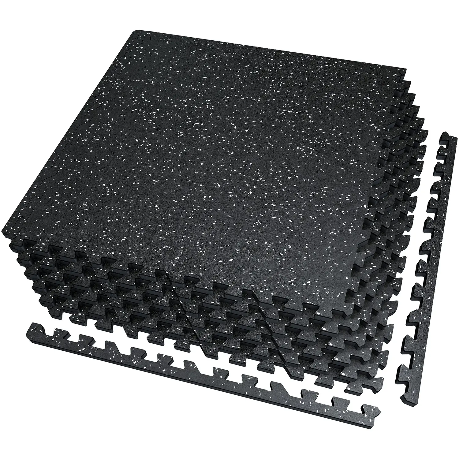 AIRHOP Anti-Skid Foam Rubber Interlocking Exercise Mats for Home Gym, 6 Large 24x24in Puzzle Tiles, Soft Top & High-Density Foam, Heavy Weight Workout Flooring, 0.56/0.79in Thick (24 Sq Ft), Anti-Skid Exercise Mats, Foam Rubber Exercise Mats