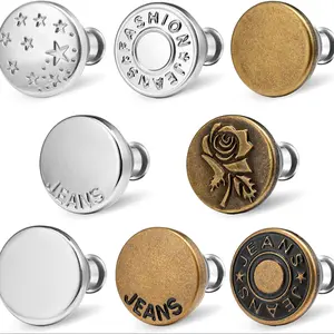 Adjustable Jeans Button Pins Set, Adjustable Closure, Reusable Seamless Design Waist Tightener Clips, Easy Replacement for Loose Pants, 8 Sets Included