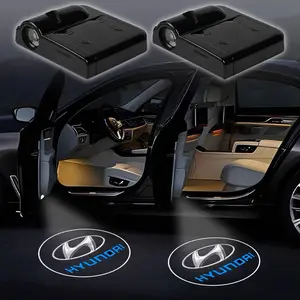 2PC Led Car Door Welcome Light Logo Shadow Projector Laser Lamp Led Car Lights For Hyundai Elantra Kona i10 i20 i30 ix25 ix35 Tucson N Line Accessories