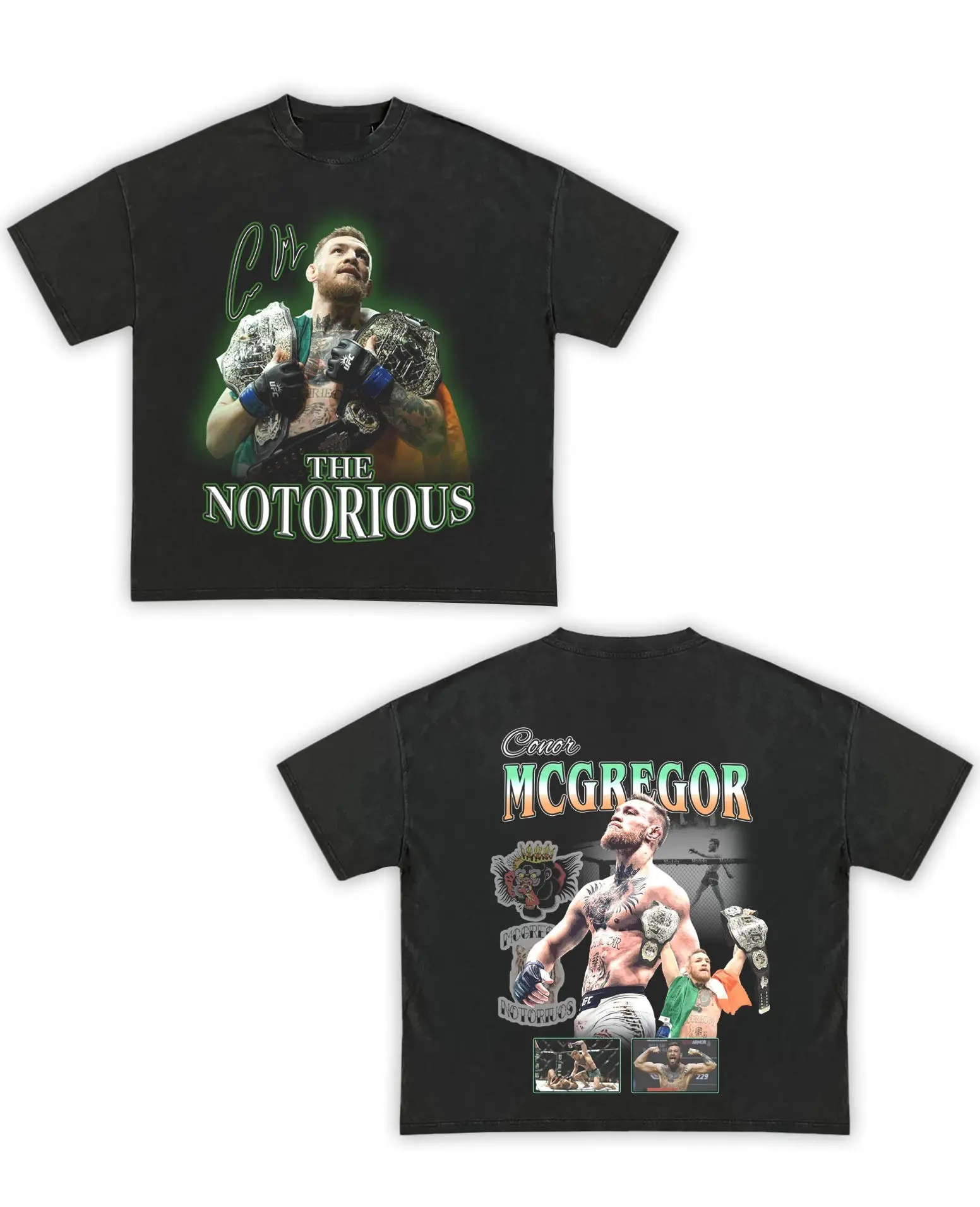 Conor McGregor 2 Sided Men 90s Short Sleeve Graphic Tees men  gifts