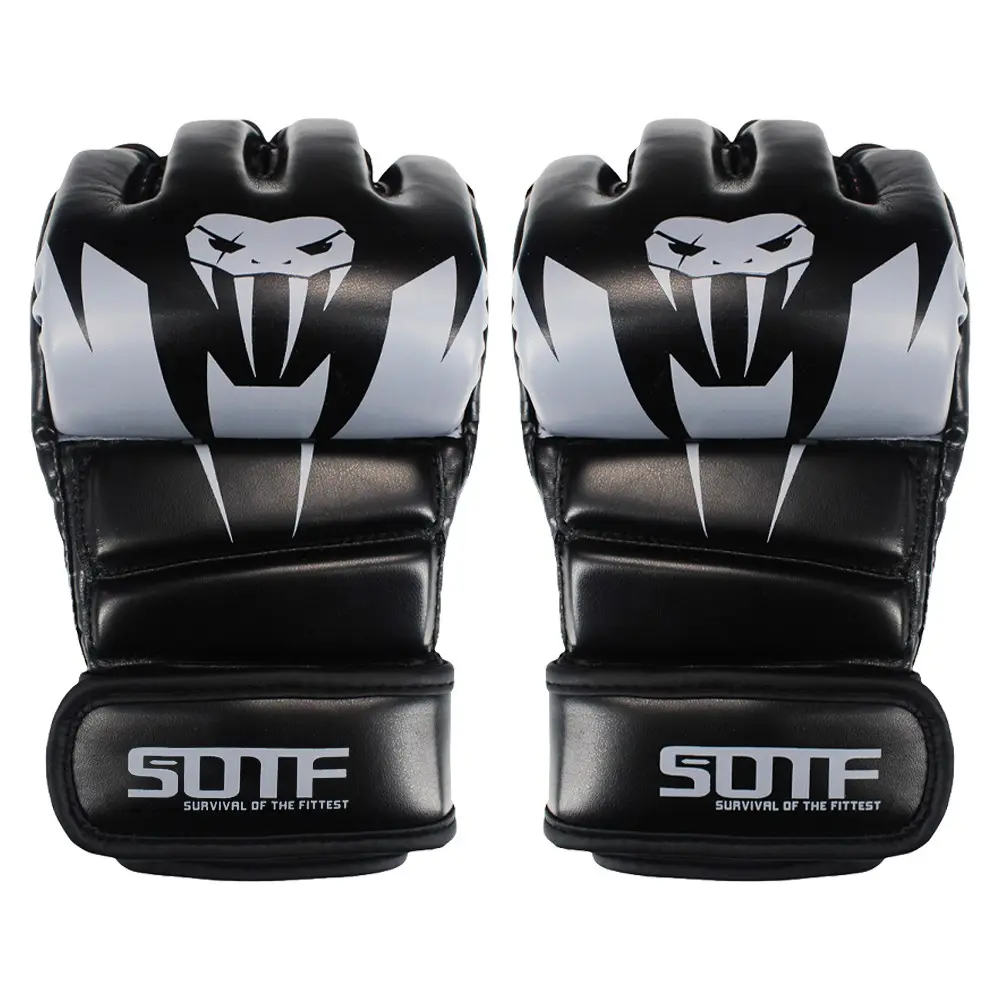 Half Finger Boxing Gloves, 1 Pair Professional Mma Fighting Training Gloves, Ufc Gloves, Punching Gloves for Men & Women, Boxing & Martial Arts Equipment, Protective Gear, Sparring Gear