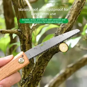 Household small handheld mini folding saw, high-speed woodworking saw, fine-tooth tree saw, mini hacksaw