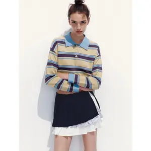 URBAN REVIVO 2026 WomensWear Knitted Polo T-Shirts