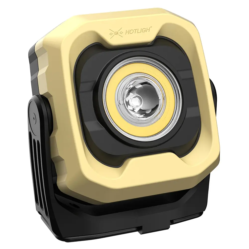 [zf7899]HOTLIGH Rechargeable Work Light 1200LM, Magnetic LED Spotlight & Floodlight, 4000mAh Battery, IPX4 Waterproof, Portable for Car Repair, Camping, Emergency campingessentials