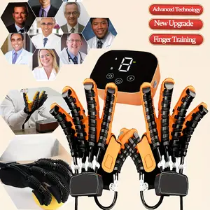 Upgraded Cerebral Palsy Rehabilitation Robotic Hand Glove - Adjustable Hand & Finger Resistance Training, Safe Design with LCD Display & Control - Home Use Hand Paralysis Recovery Equipment, Stylish & Durable Tool