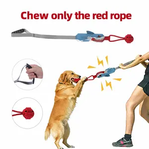 Interactive Dog Tug Toy,  Pulling Toy (Interactive Only • Not a Chew Toy • No Unattended Play), Dog Toy with a Sound Squeaky, Tug of War Toys for Puppies to Large Dogs to Grind the Teeth, Conserve Dog's Energy and Strengthen Bond with Master,summerwins