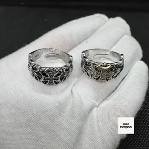 Gothic Y2K Punk Adjustable Ring – One Size Fits All