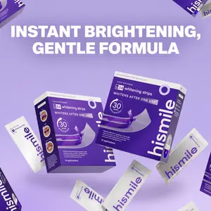 V34 Whitening Strips, Teeth Whitening Strips, Purple Tooth Whitening, ToothStain Treatment, Combining Whitening and ColourCorrection