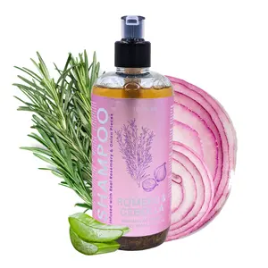 Viral Rosemary, Onion & Biotin Herbal Shampoo 16.9 fl oz (500 ml), Shampoo de Cebolla y Romero With Real Botanical Ingredients, Strengthens and Enhances Natural Shine, 100% Natural Handcrafted Botanical Hair Cleanser