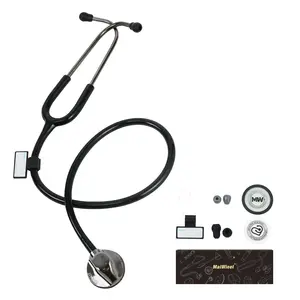 MaiWieel Master Stethoscope Single Head Estetoscopio with Tunable Diaphragm Professional Rainbow Chestpiece for Nurses Doctors Paramedics & Students High-Quality Home Medical Tool Healthcare Kit Rose Gold U7