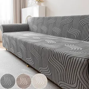 Wave Sofa Cushion Cover, New High-End Washable Sofa Protector, Suitable for Single to Five-Seater Sofas, All Seasons, Geometric Pattern