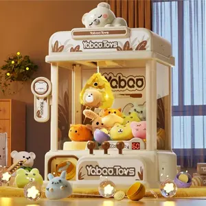 Mini Claw Machine for Kids Electronic Prizes Dispenser Toys Cute Bear Vending Machine with Sound & Light Vending Claw Machine Arcade Game Toys for Kids Ages 6-7-8-10 Christmas Gift