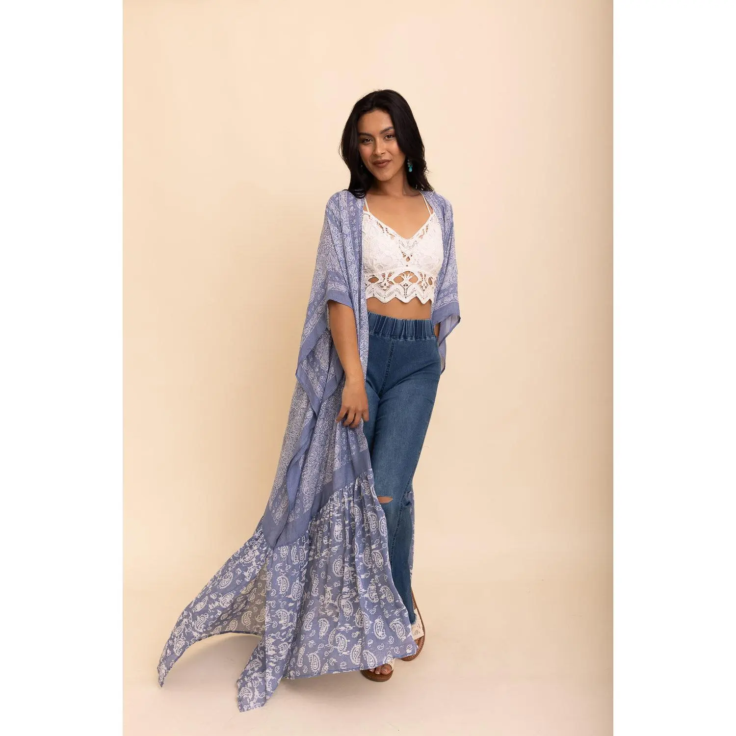 Paisley Free Flow Kimono