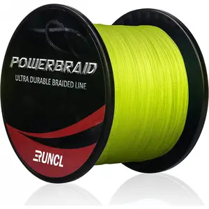 RUNCL PowerBraid Fishing Line 4/8/9 Strands, Braided Fishing Line 300/500/1000Yds - Seamless Weaving Tech, Enhanced Coating Tech, Zero Stretch, High Sensitivity, Smaller Diameter - Braid Line 15-115LB