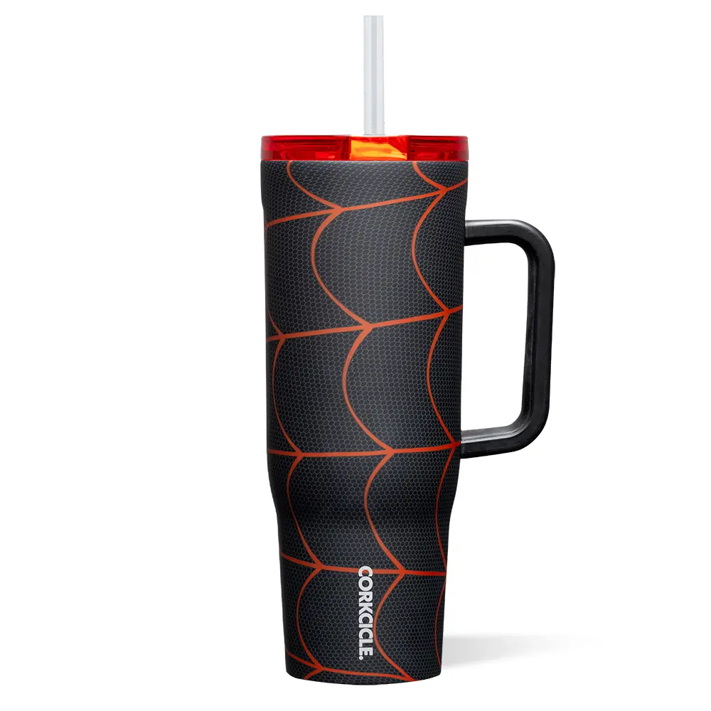 Disney Marvel Cruiser 40 oz Straw Cup with Dual Function Sip + Straw Lid Soft Grip Handle & Stay Put Silicone Bottom Inspired by Spider-Man and Miles Morales