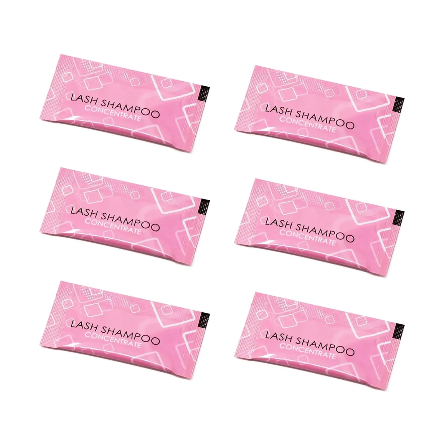 Lash Shampoo Concentrate Lash Cleaning for Eyelash Extensions Anti-allergic Hypoallergenic and Non-irritation Cleanser for Salon & Home Use (6 bags)