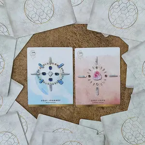Crystal Grid Oracle Cards, Colorful Crystal Energy Healing Deck, Spiritual Guidance Tool, Enhance Your Wellbeing Journey