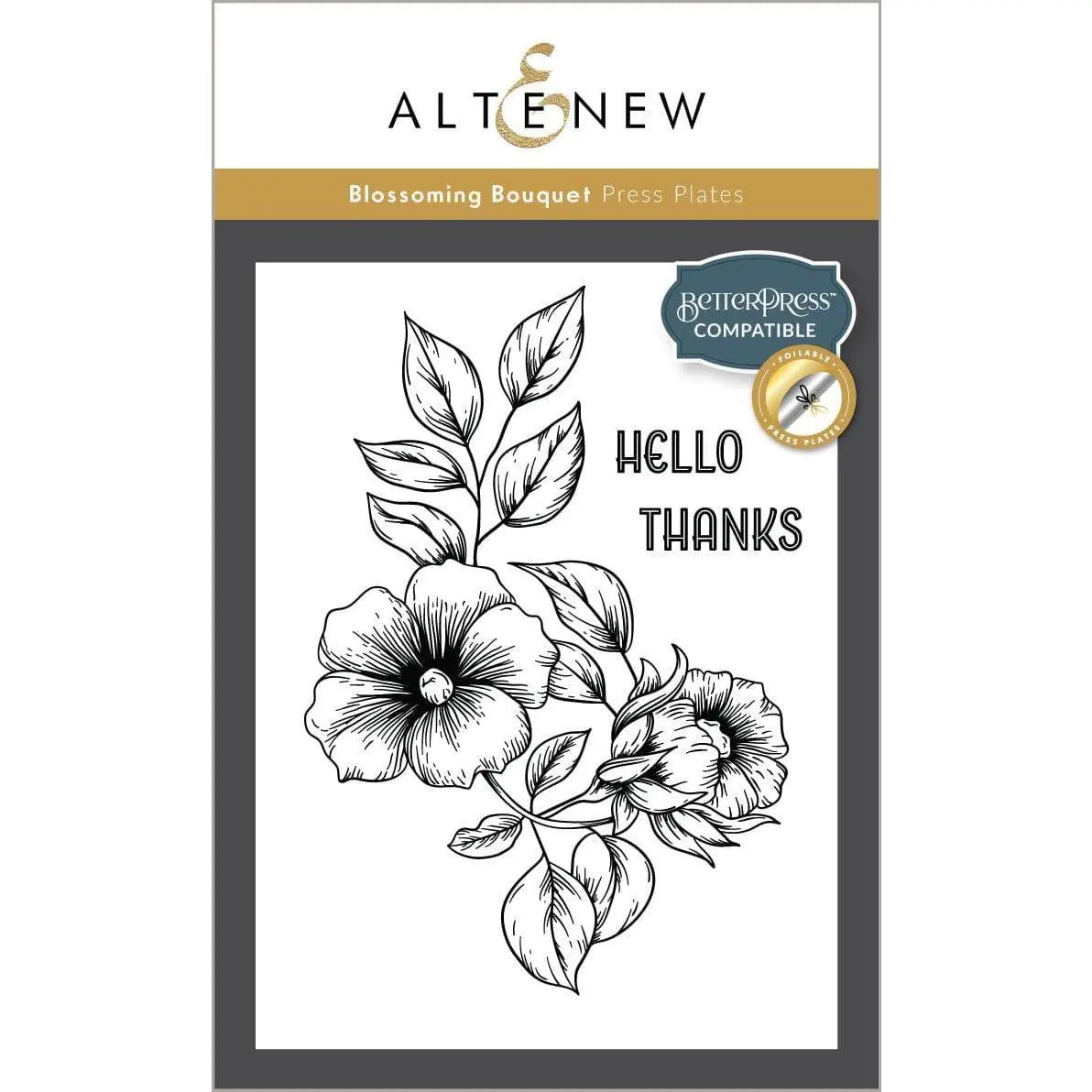 Blossoming Bouquet Press Plates/Foil Plates