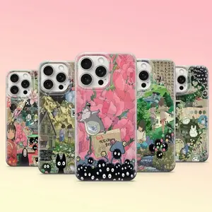 Japanese Aesthetic Mood Board Phone Case Anime Japan Dust Bunnies Soot Sprites Collage Cover for iPhone X, 11, 12, 13, 14, 15 & more – check our available sizes A0G