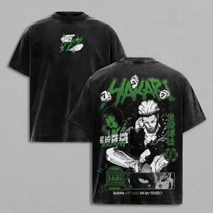 Hakari Kinji Tee Washed – Jujutsu Kaisen Vintage Washed Heavy Cotton Oversized Anime Manga T-Shirt & Hoodie, Double Printed Retro Unisex Streetwear Graphic Top, Private Pure Culling Game Fighte lemon demon gift gorlock destroyer tshirt