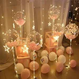 Balloon Column Set, Height 27.6 Inches, Adjustable Base, Transparent Stand, No Power Needed, Perfect for Weddings and Birthdays, Party Decoration