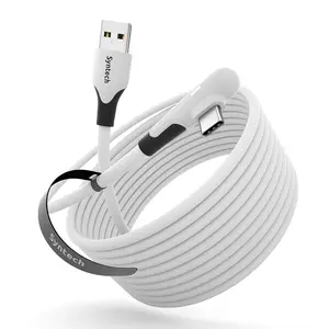 Link Cable 20FT Compatible with Meta/Oculus Quest 3/Quest 3S, Pico 4/Ultra Accessories VR Headset, High Speed Data Transfer Cord USB 3.0 Cable Type C LED Light for Gaming PC/Steam VR