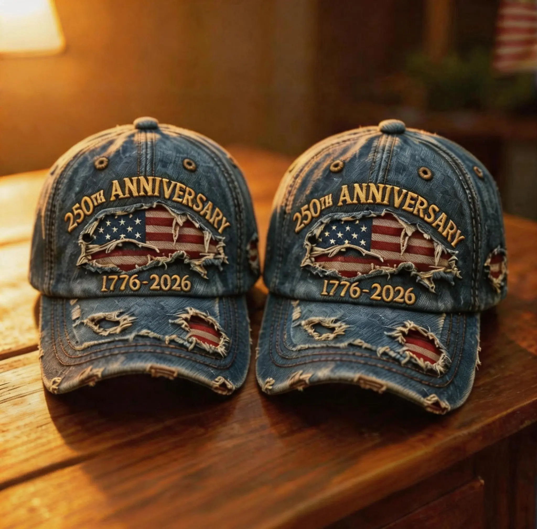 1776-2026 250th Anniversary Patriotic Hat - Distressed Denim US Flag Baseball Cap.Summer vibes High Quality Hat Couple Hats Commemorative Hat  250th anniversary patriotic baseball cap tiktokshopbacktoschool,back to school,back to school haul