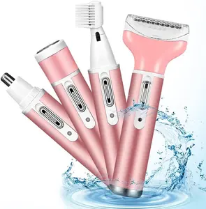 4 in 1 Women Electric Shaver Rechargeable Waterproof Razor Painless Epilator Stainless Steel Trimmer Hair Remover Comfort