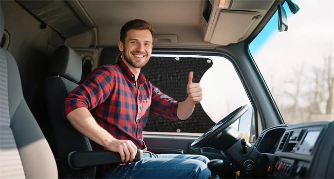 Semi Trucks Window Shades, Side Window Sun Shade Suitable for Freightliner Cascadia, Peterbilt 579, Kenworth T680, etc, Sunshade and Sun Protection Semi Truck Accessories