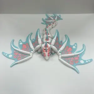 3D Printed Flying Dragon Model Figurine, Jointly Moveable, Home Desktop Decoration, Car Decor, Gift for Dragon Lovers, Beautiful Wings