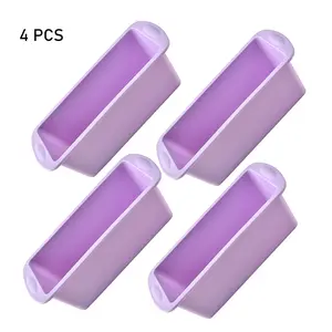 Silicone Bread Loaf Pan, 4pcs Non-stick Bread Mold, Rectangle Bread Pan, Baking Mold, Great for Homemade Breads, Cakes, Brownies