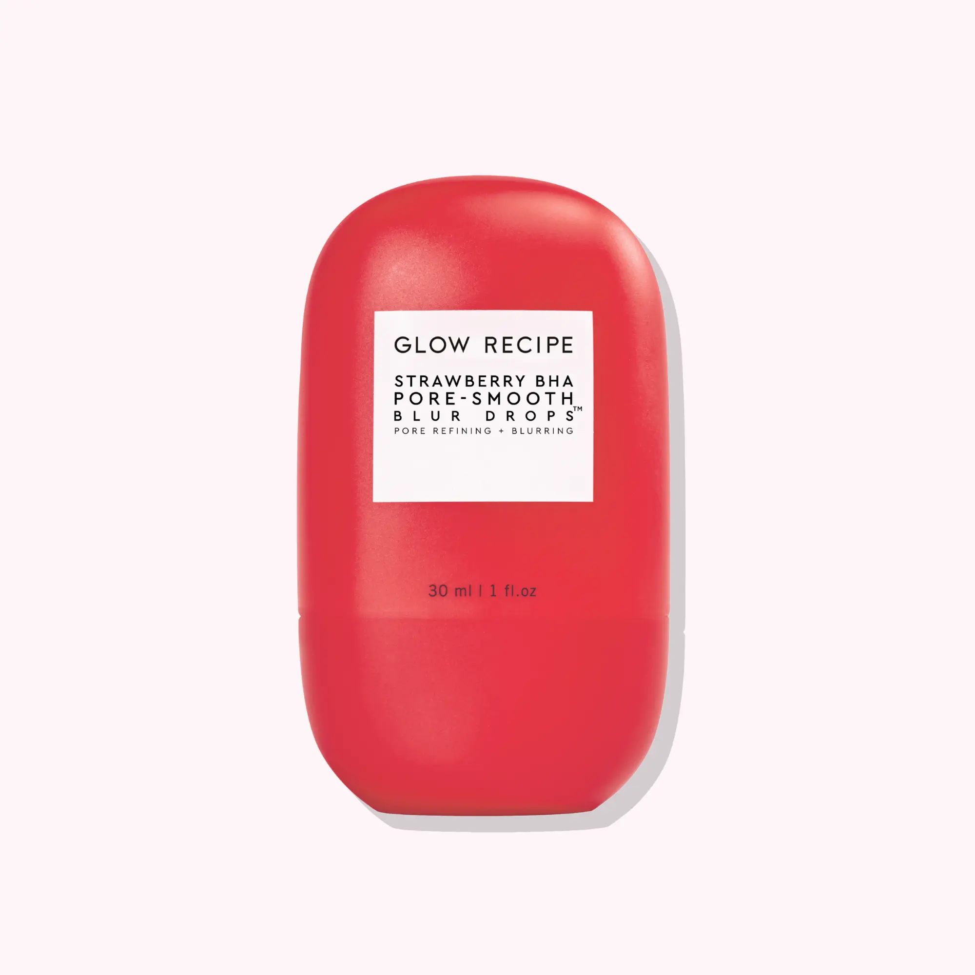 Glow Recipe Strawberry BHA Pore-Smooth Blur Drops Korean Serum - Gentle Rice Formula Cosmetic Primer, Pore Minimizer, Matte Finish, Blurring Effect for Flawless Skin
